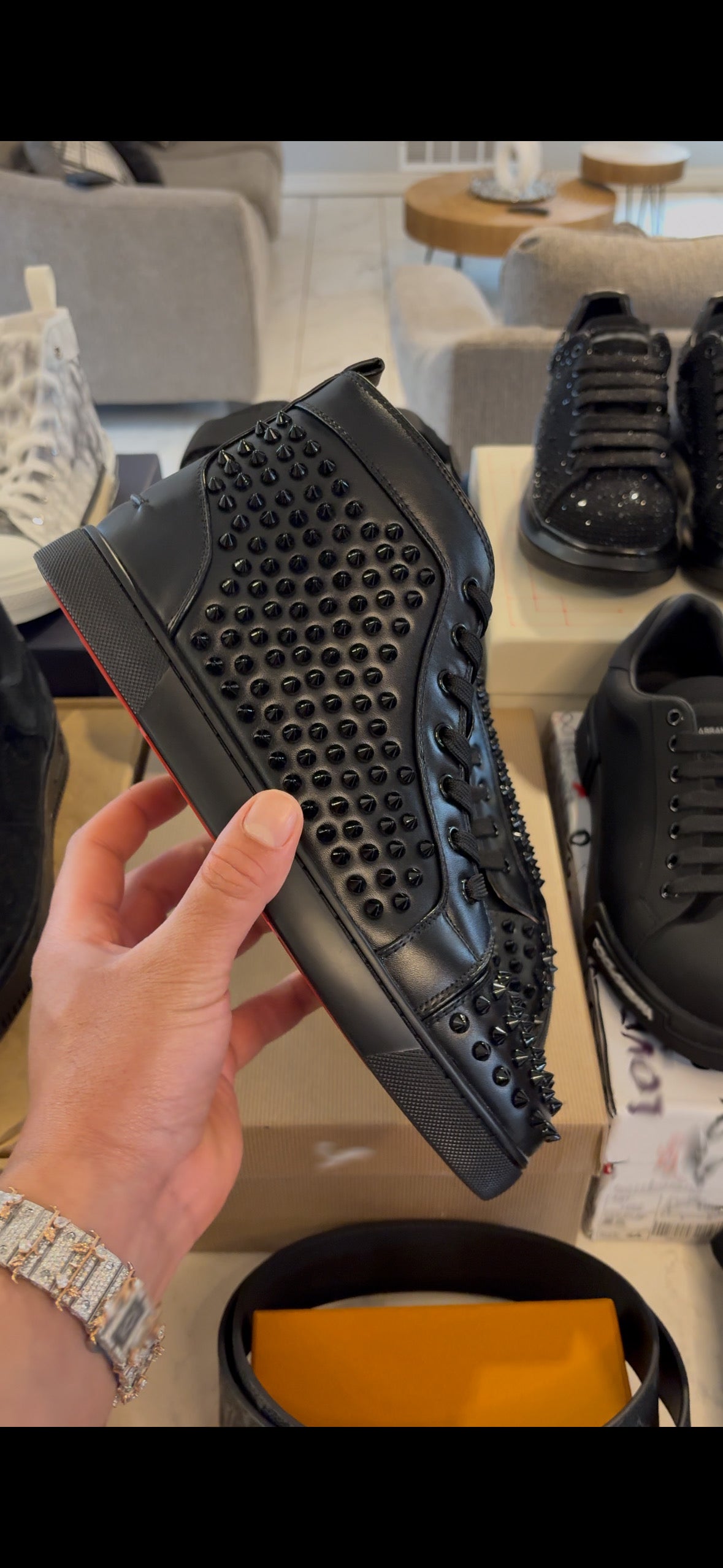 Red Bottoms hightops